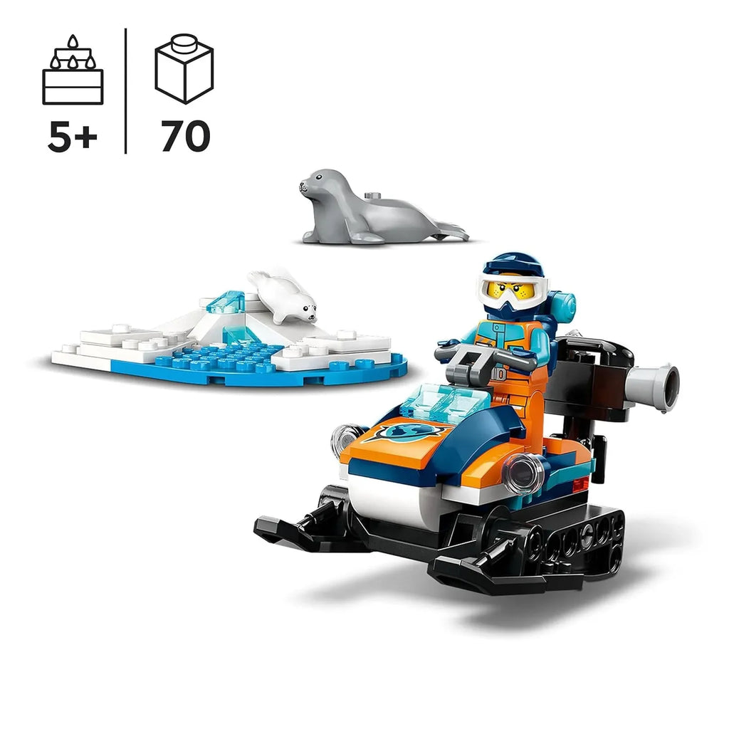 LEGO City 60376 Arctic Explorer Snowmobile – Arctic Adventure Toy for Kids - Naivri