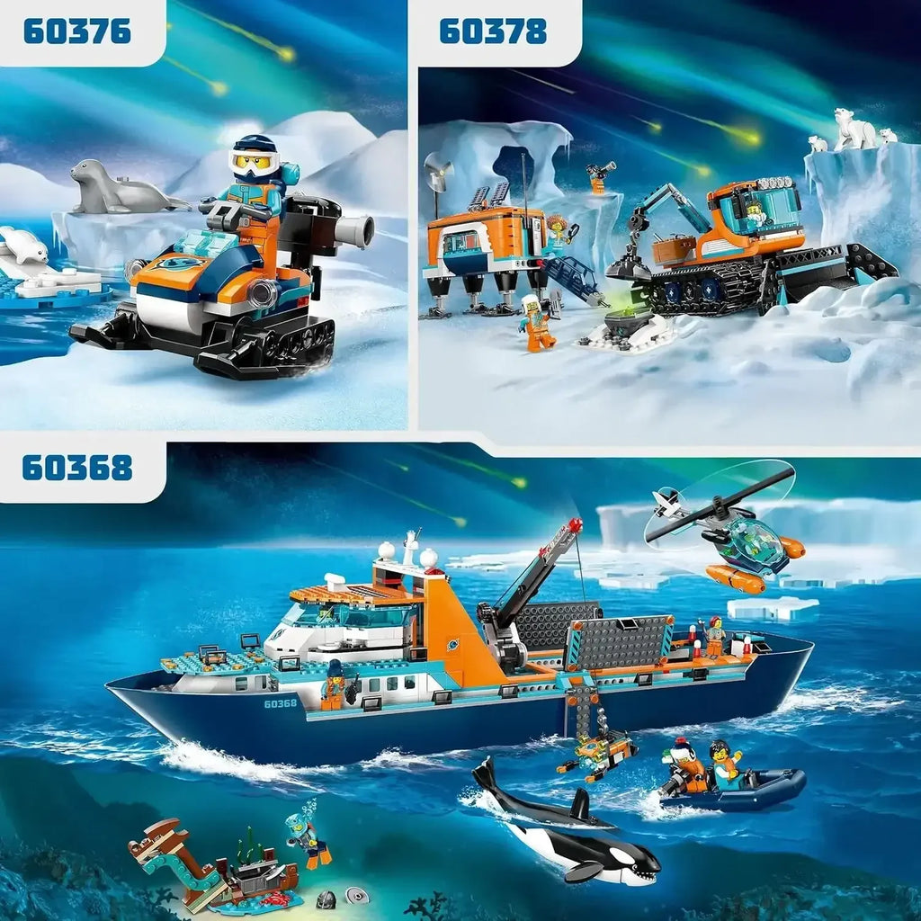 LEGO City 60376 Arctic Explorer Snowmobile – Arctic Adventure Toy for Kids - Naivri