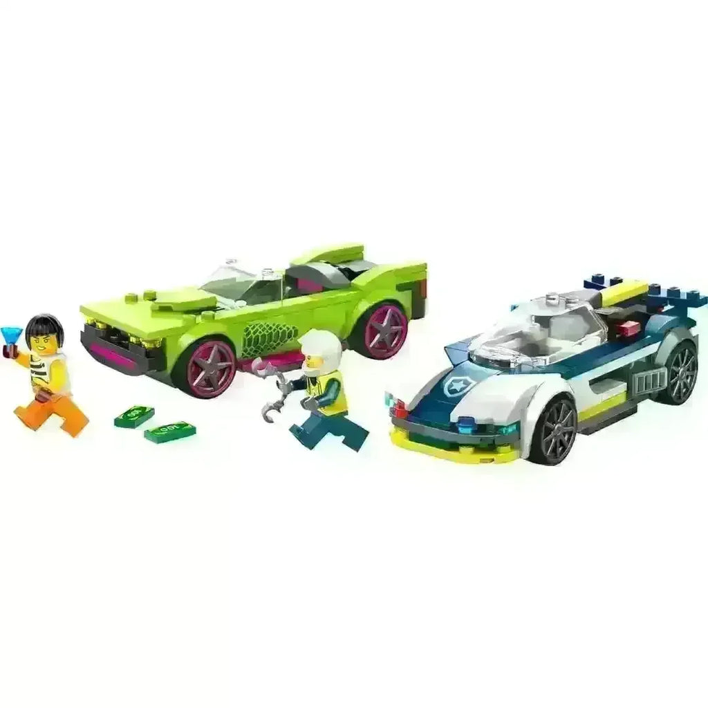 LEGO City 60415 Police Car and Muscle Car Chase – High-Speed Vehicle Chase Building Set for Kids - Naivri