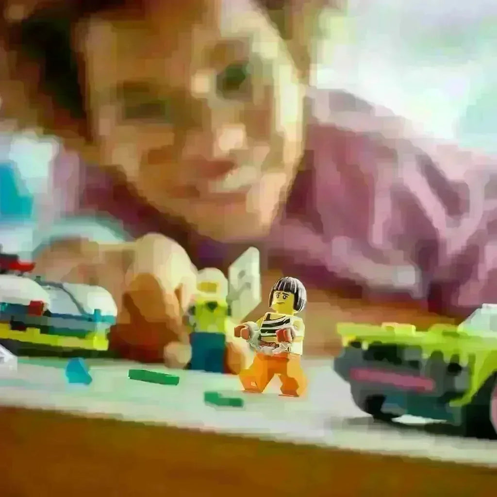 LEGO City 60415 Police Car and Muscle Car Chase – High-Speed Vehicle Chase Building Set for Kids - Naivri