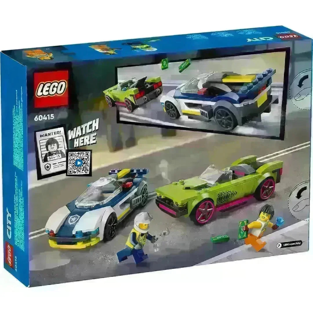 LEGO City 60415 Police Car and Muscle Car Chase – High-Speed Vehicle Chase Building Set for Kids - Naivri