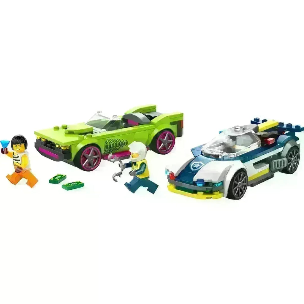 LEGO City 60415 Police Car and Muscle Car Chase – High-Speed Vehicle Chase Building Set for Kids - Naivri