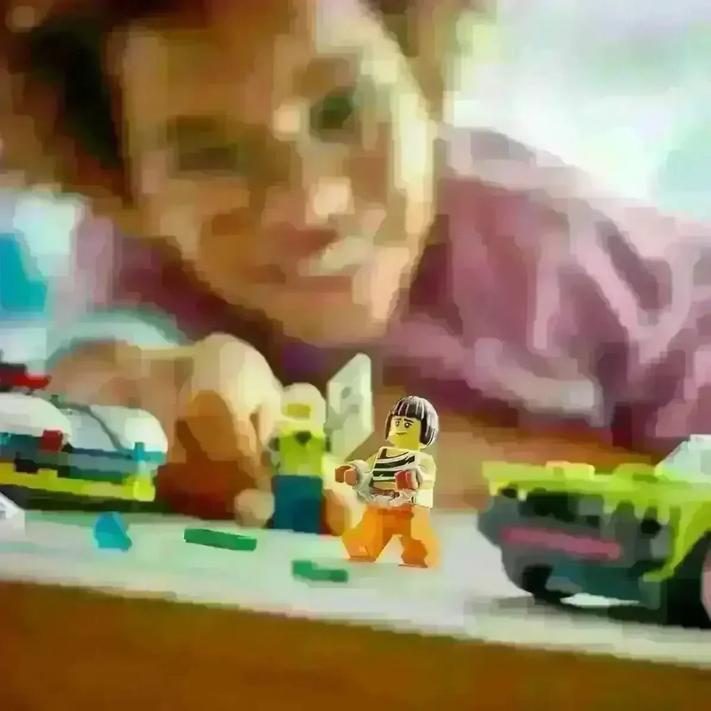 LEGO City 60415 Police Car and Muscle Car Chase – High-Speed Vehicle Chase Building Set for Kids - Naivri