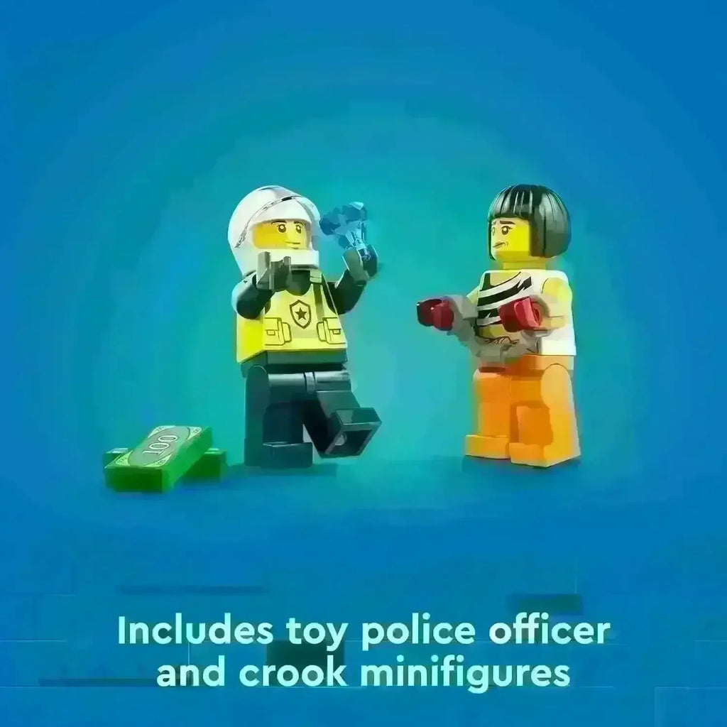 LEGO City 60415 Police Car and Muscle Car Chase – High-Speed Vehicle Chase Building Set for Kids - Naivri