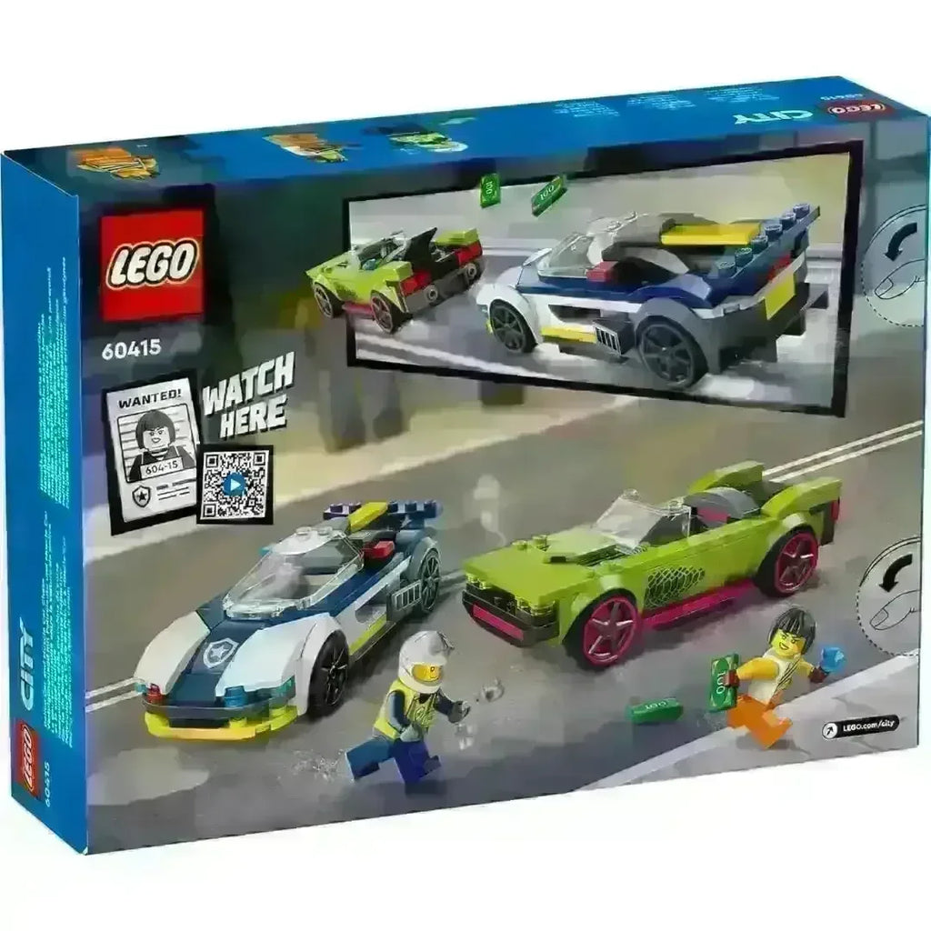 LEGO City 60415 Police Car and Muscle Car Chase – High-Speed Vehicle Chase Building Set for Kids - Naivri