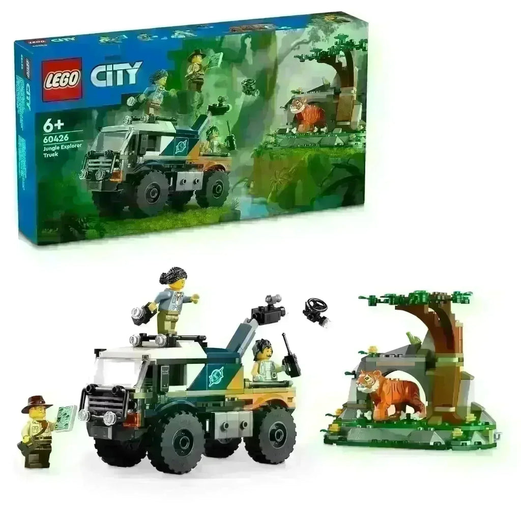 LEGO City 60426 Jungle Explorer Off-Road Truck – Wildlife Adventure Building Set for Kids (6+ Years) - Naivri