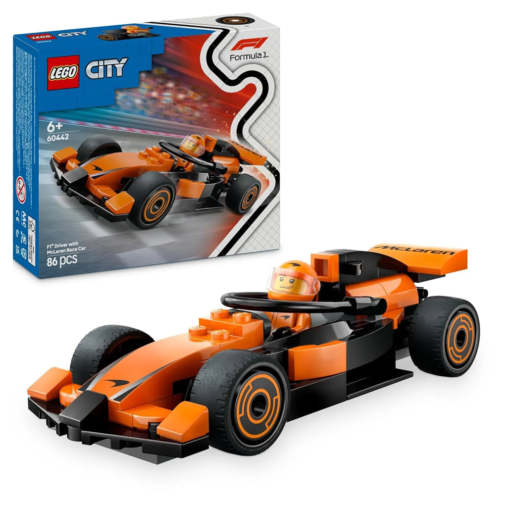 Lego City 60442 F1® Driver with McLaren Race Car - Naivri