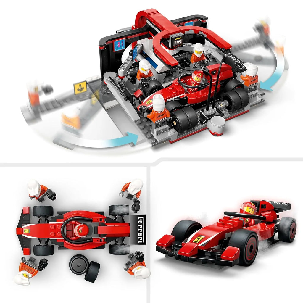 Lego City 60443 F1® Pit Stop & Pit Crew with Ferrari Car - Naivri