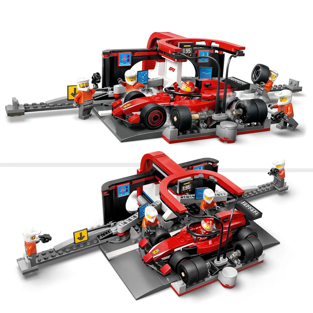 Lego City 60443 F1® Pit Stop & Pit Crew with Ferrari Car - Naivri