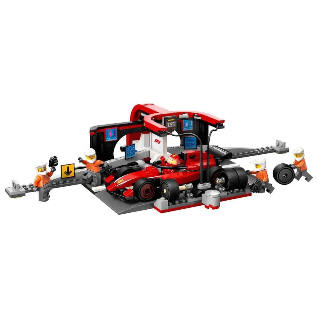 Lego City 60443 F1® Pit Stop & Pit Crew with Ferrari Car - Naivri