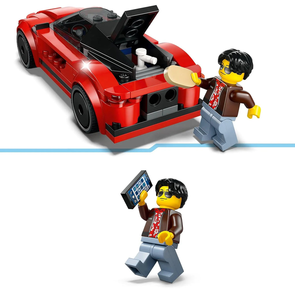 LEGO City 60448 Red Sports Car – Kids' Sports Car Toy with Minifigure - Naivri