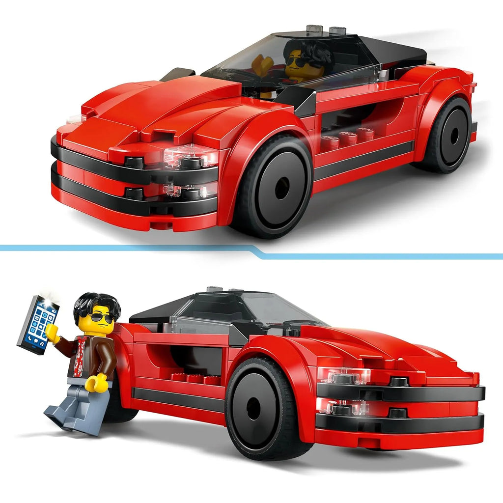 LEGO City 60448 Red Sports Car – Kids' Sports Car Toy with Minifigure - Naivri