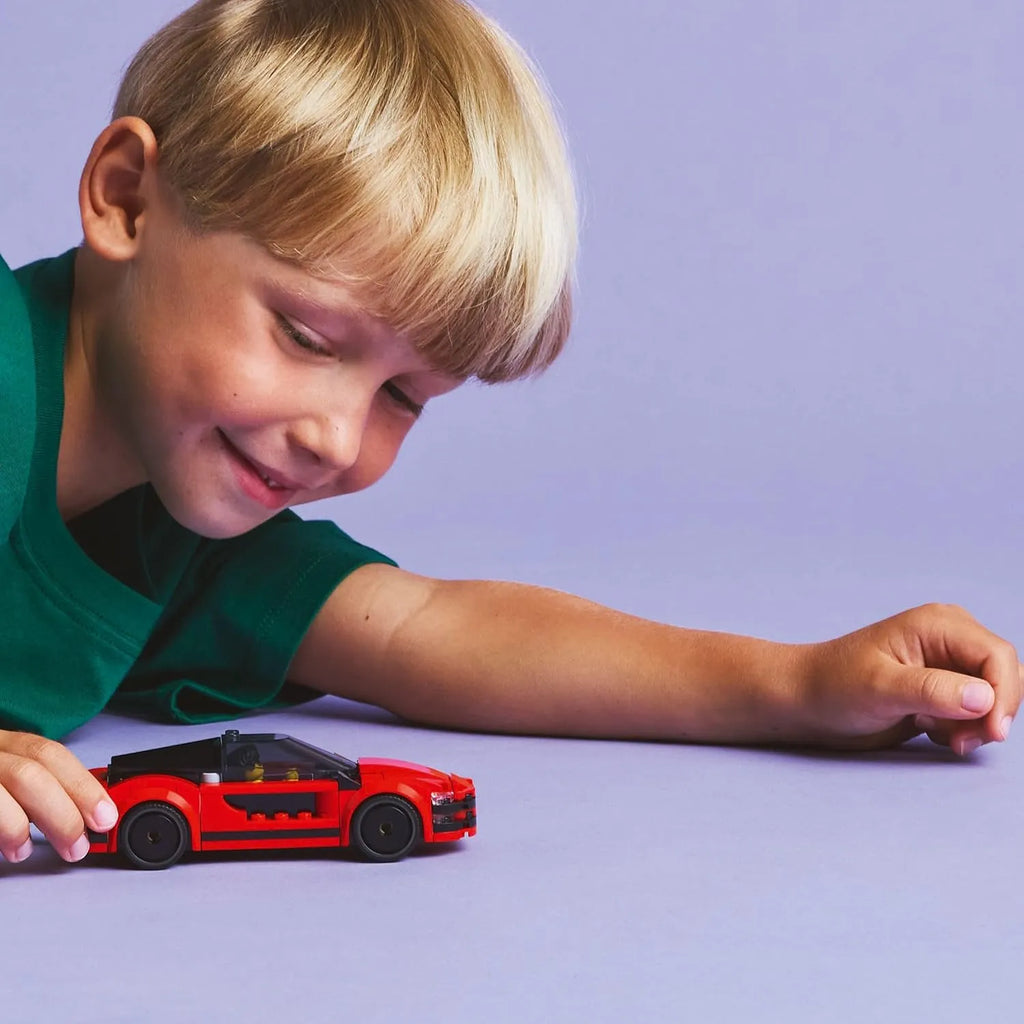 LEGO City 60448 Red Sports Car – Kids' Sports Car Toy with Minifigure - Naivri