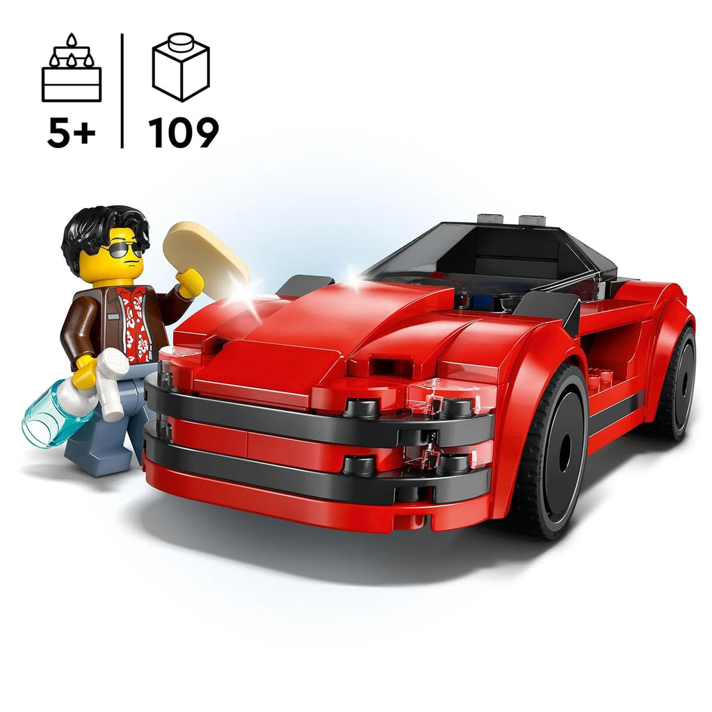 LEGO City 60448 Red Sports Car – Kids' Sports Car Toy with Minifigure - Naivri