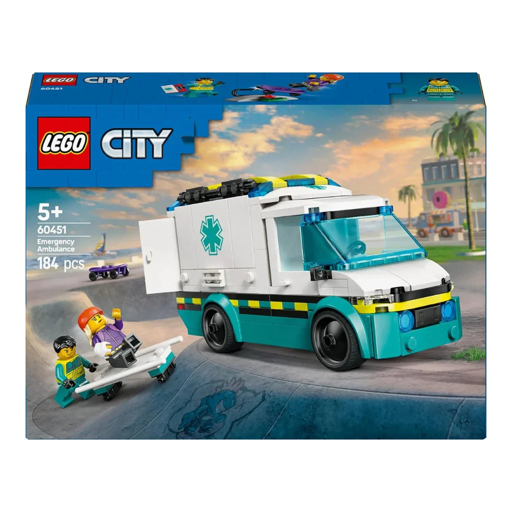 LEGO City 60451 Emergency Ambulance – Rescue Play Truck for Kids 5+ - Naivri