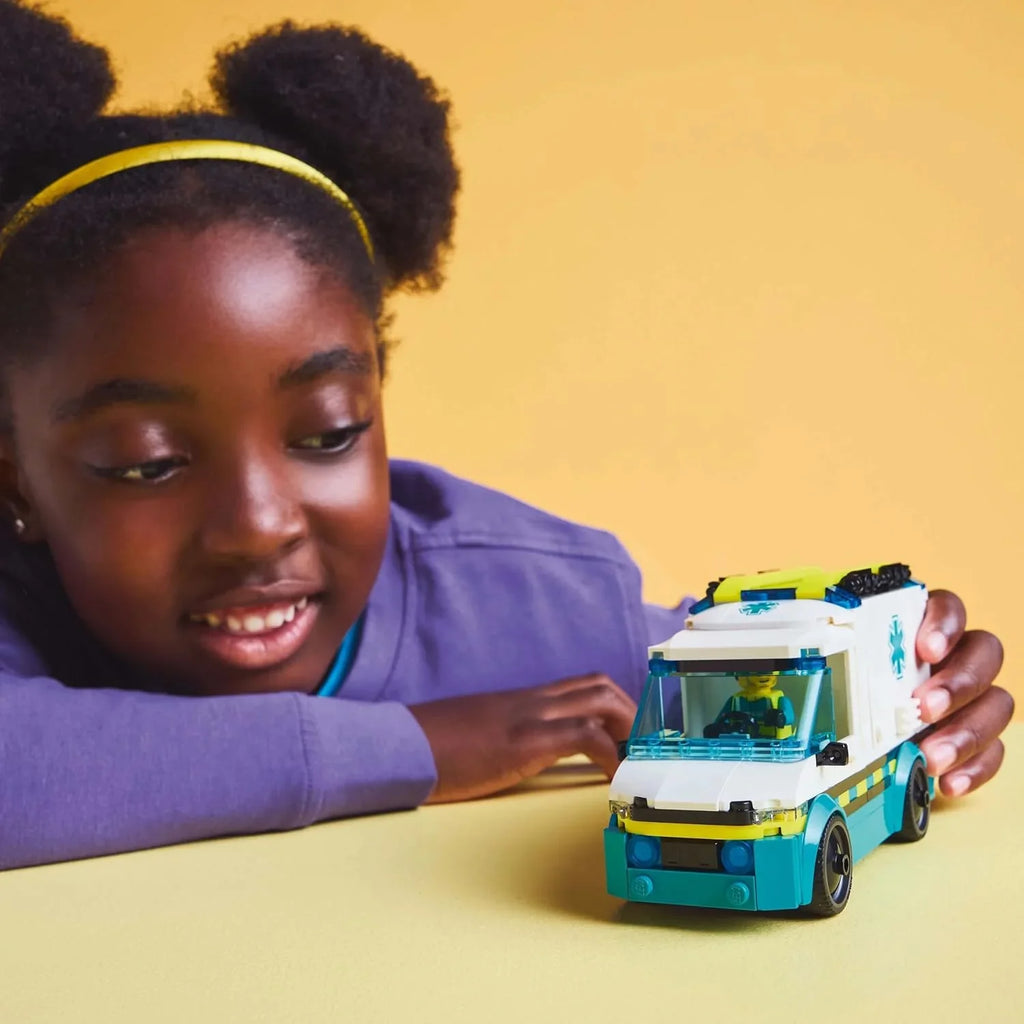 LEGO City 60451 Emergency Ambulance – Rescue Play Truck for Kids 5+ - Naivri