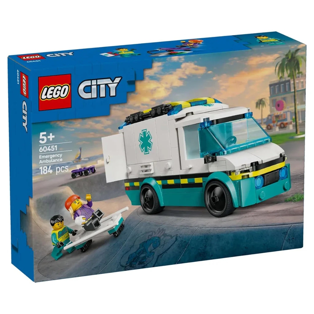LEGO City 60451 Emergency Ambulance – Rescue Play Truck for Kids 5+ - Naivri