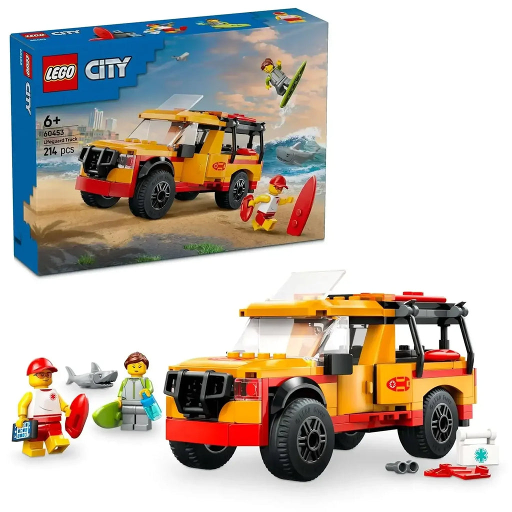 LEGO City 60453 Lifeguard Beach Rescue Truck – Action Playset for Kids 6+ - Naivri