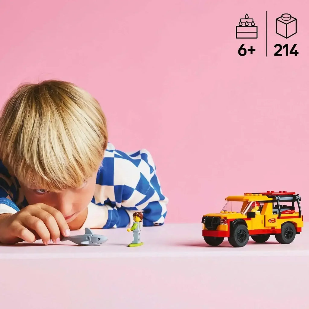 LEGO City 60453 Lifeguard Beach Rescue Truck – Action Playset for Kids 6+ - Naivri