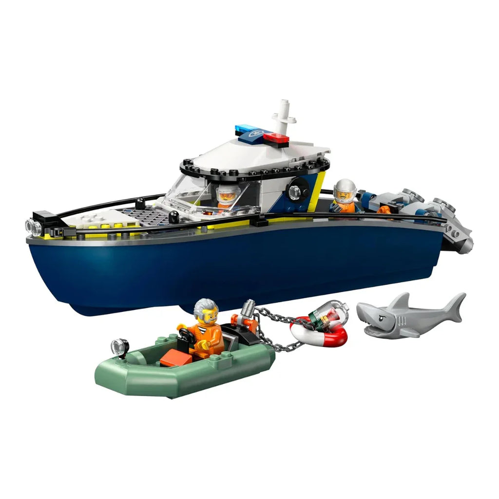 LEGO City 60456 Police Boat Chase – Water Rescue Action Playset for Kids 6+ - Naivri