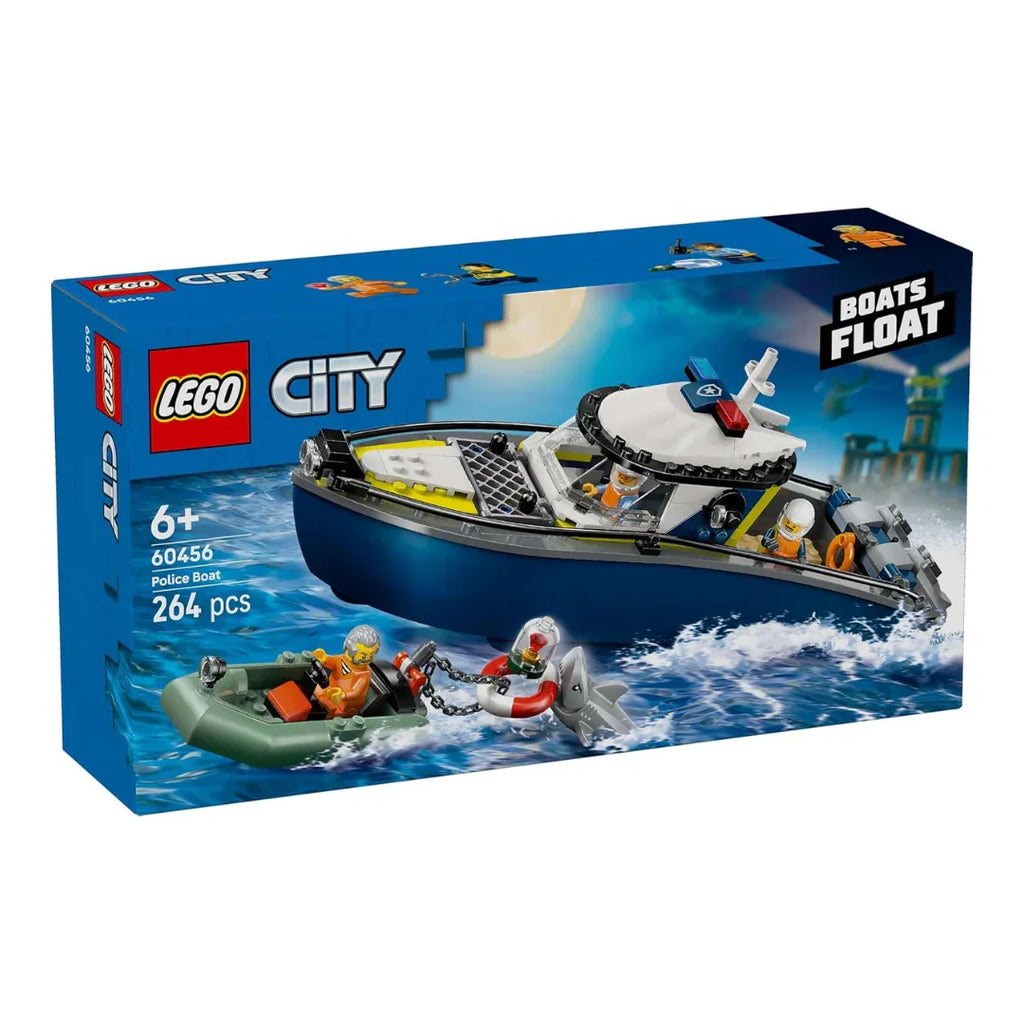 LEGO City 60456 Police Boat Chase – Water Rescue Action Playset for Kids 6+ - Naivri