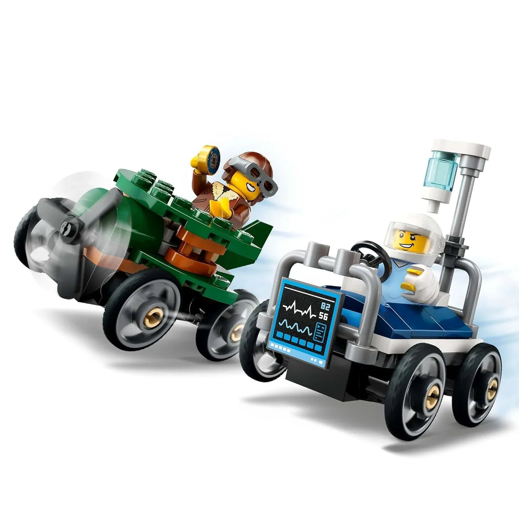 Lego City Airplane vs. Hospital Bed Race Car Pack 60459 – Soapbox Racing Toy Building Set for Kids 5+ - Naivri
