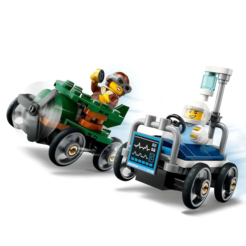 Lego City Airplane vs. Hospital Bed Race Car Pack 60459 – Soapbox Racing Toy Building Set for Kids 5+ - Naivri