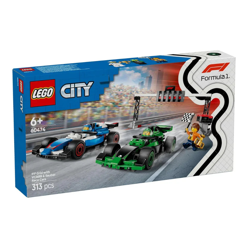 LEGO City F1 Grid 60474 Dual Team Race Set – VCARB & Sauber Cars for Ages 6+ - Naivri