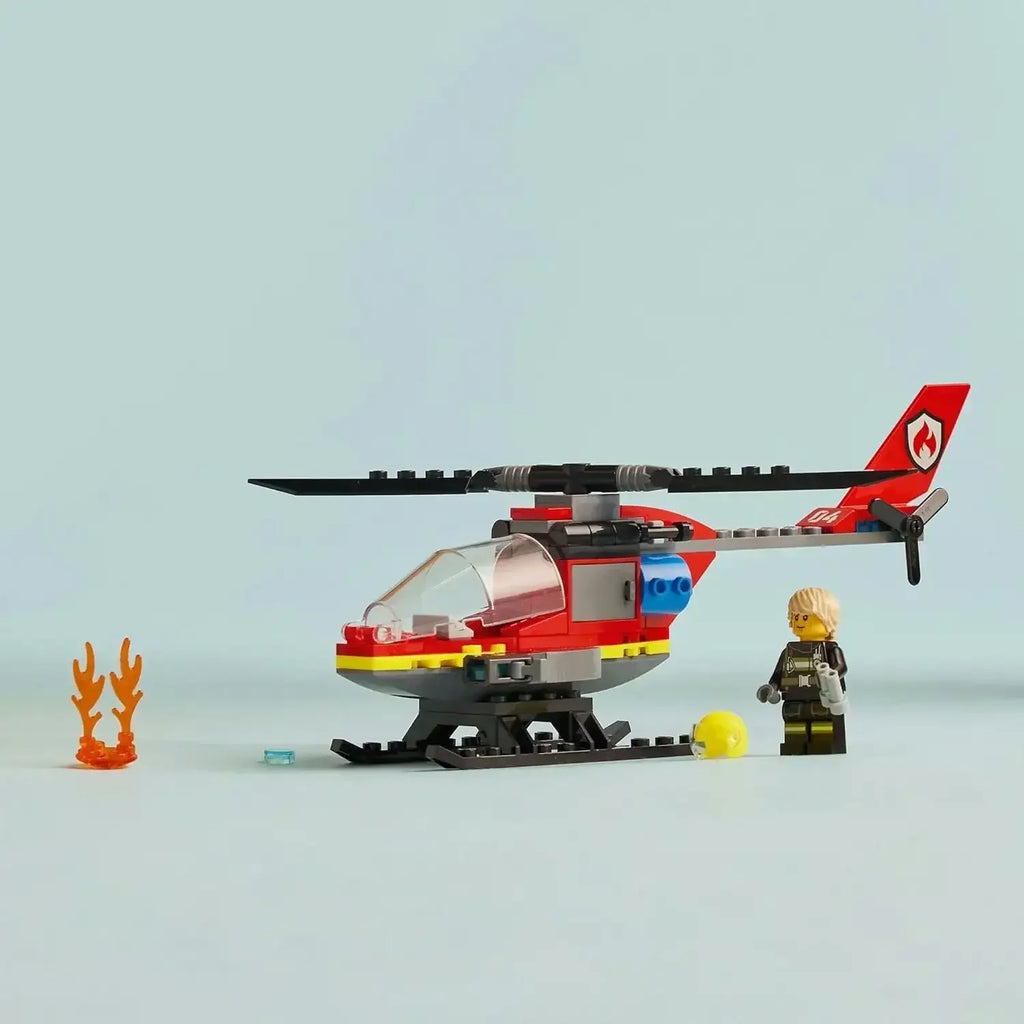 LEGO City Fire Rescue Helicopter 60411 – Action-Packed Building Set for Kids 5+ - Naivri