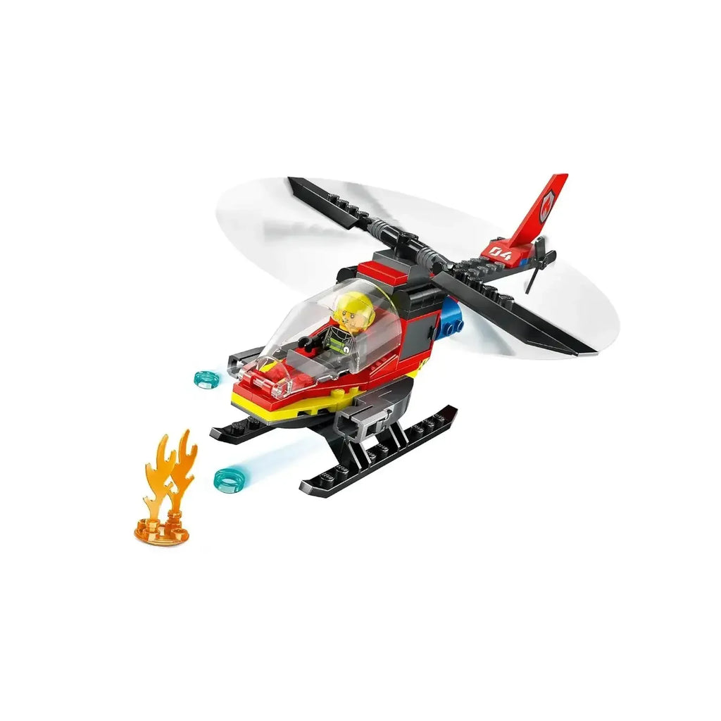 LEGO City Fire Rescue Helicopter 60411 – Action-Packed Building Set for Kids 5+ - Naivri