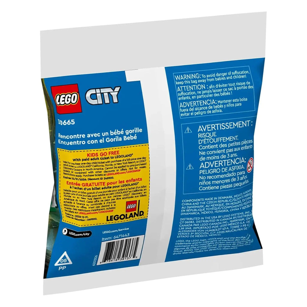 LEGO City Jungle Baby Gorilla Rescue 30665 – 34-Piece Polybag STEM Set - Naivri