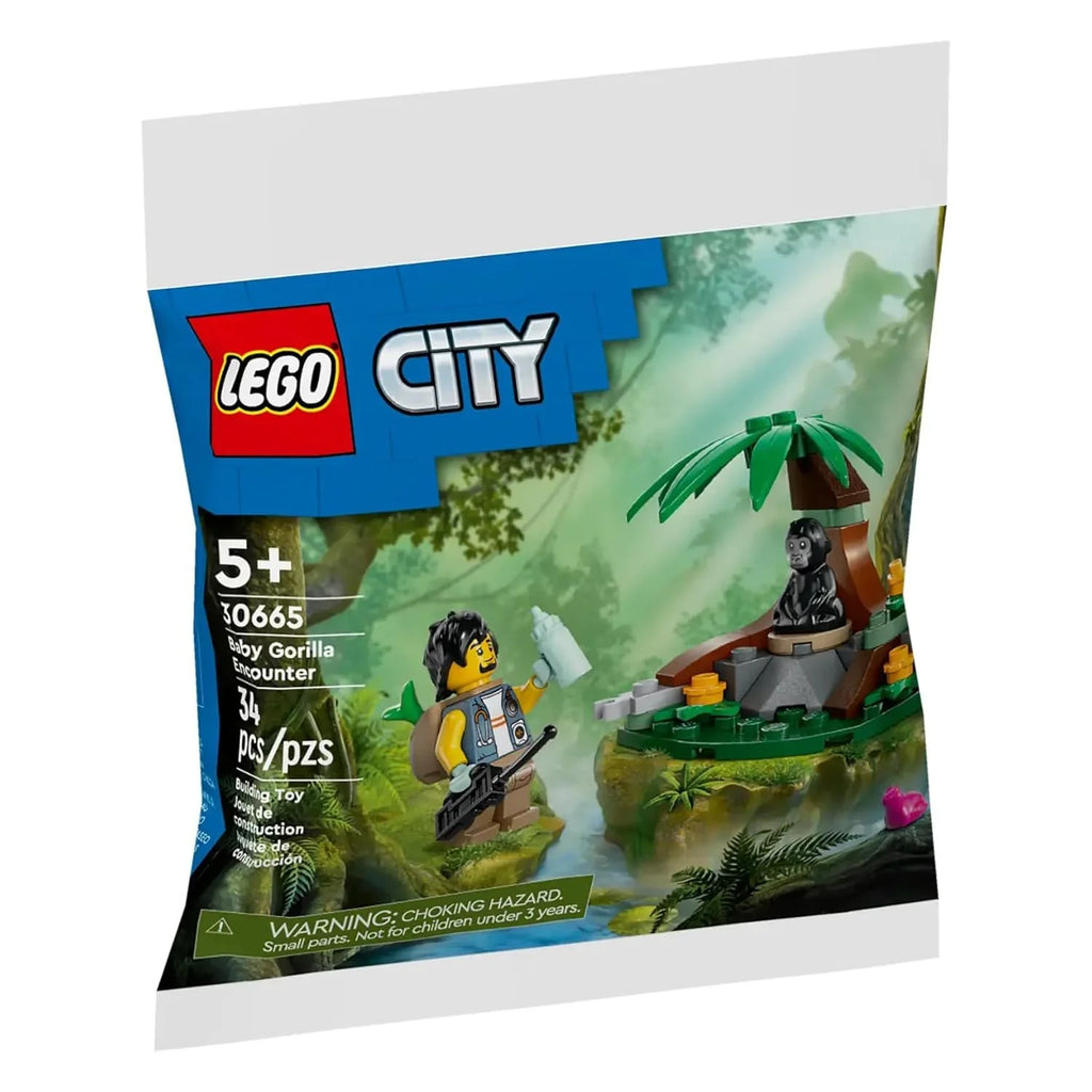 LEGO City Jungle Baby Gorilla Rescue 30665 – 34-Piece Polybag STEM Set - Naivri