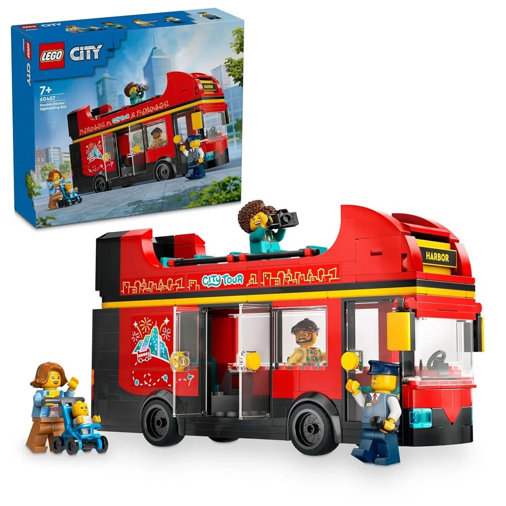 LEGO City Red Double-Decker Bus 60407 Building Toy for Kids 7+ - Naivri