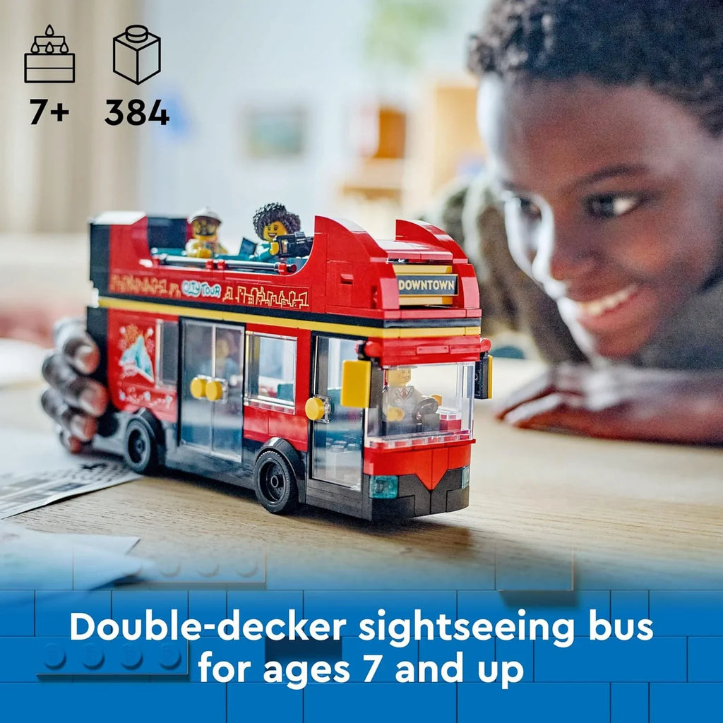 LEGO City Red Double-Decker Bus 60407 Building Toy for Kids 7+ - Naivri