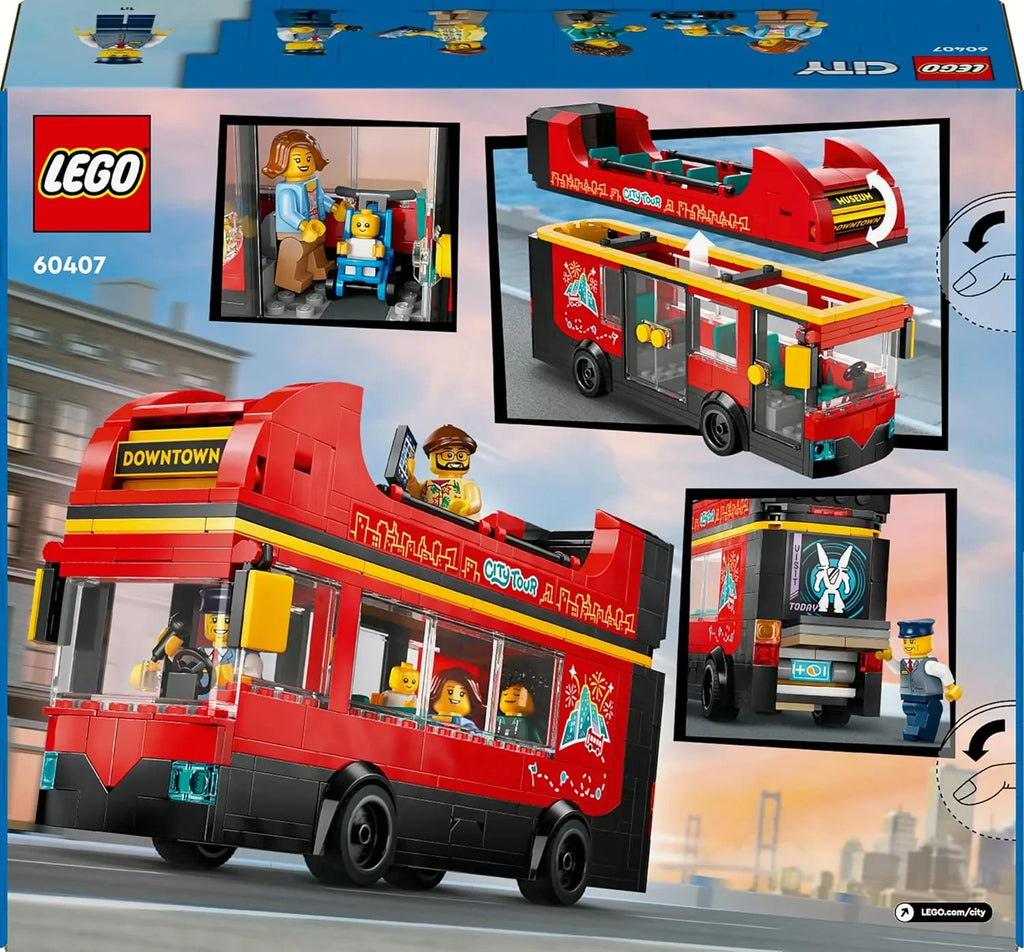 LEGO City Red Double-Decker Bus 60407 Building Toy for Kids 7+ - Naivri