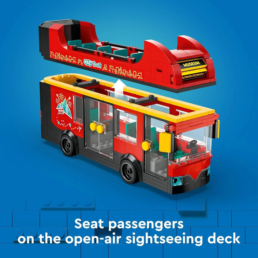LEGO City Red Double-Decker Bus 60407 Building Toy for Kids 7+ - Naivri