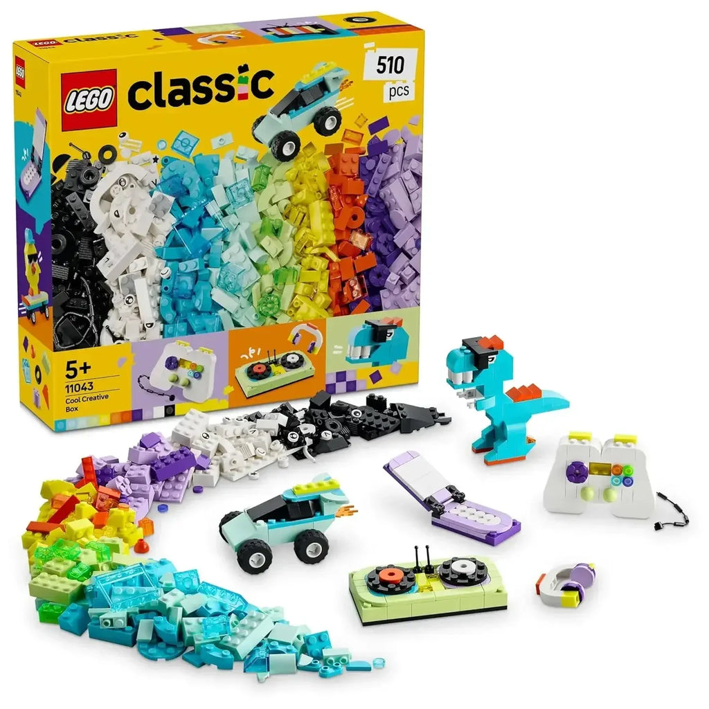 LEGO Classic Cool Creative Box 11043 – Colorful Building Bricks Toy for Kids 5+ - Naivri