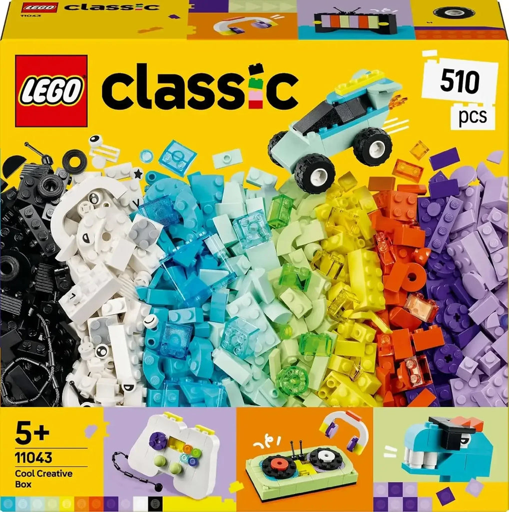 LEGO Classic Cool Creative Box 11043 – Colorful Building Bricks Toy for Kids 5+ - Naivri