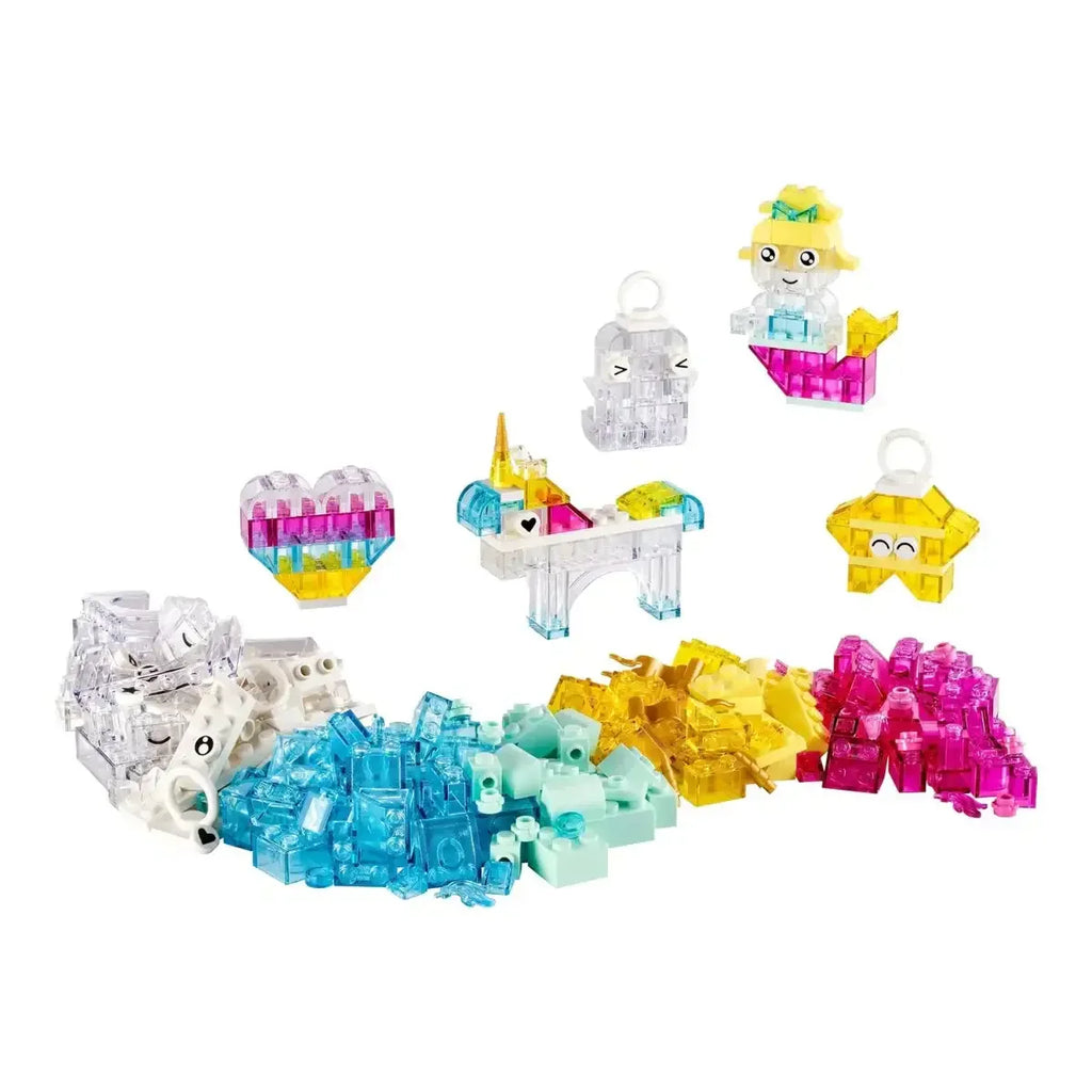 LEGO Classic Magical Transparent Box 11040 – Colorful Building Bricks Set for Kids 5+ - Naivri