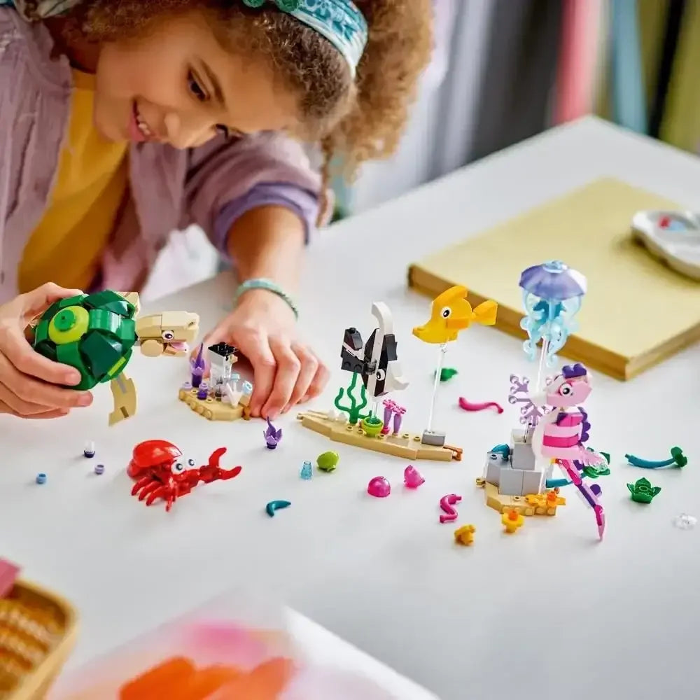 LEGO Creator 31158 Sea Animals – 3-in-1 Underwater Building Toy for Kids (421 Pieces) - Naivri