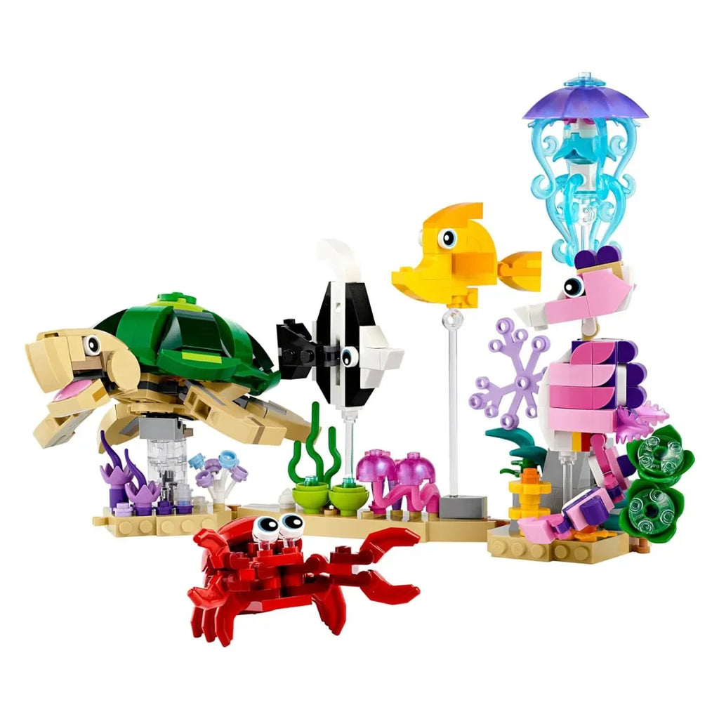 LEGO Creator 31158 Sea Animals – 3-in-1 Underwater Building Toy for Kids (421 Pieces) - Naivri