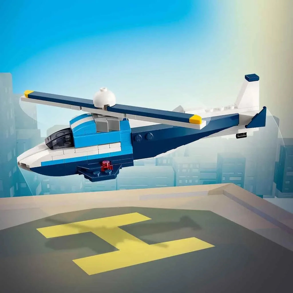LEGO Creator 31160 Aircraft: Race Plane – 3-in-1 Building Toy Set for Kids 7+ - Naivri
