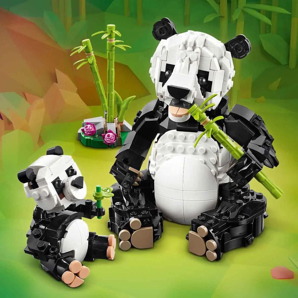 LEGO Creator 31165 Wild Animals: Panda Family 3-in-1 Building Set for Kids - Naivri