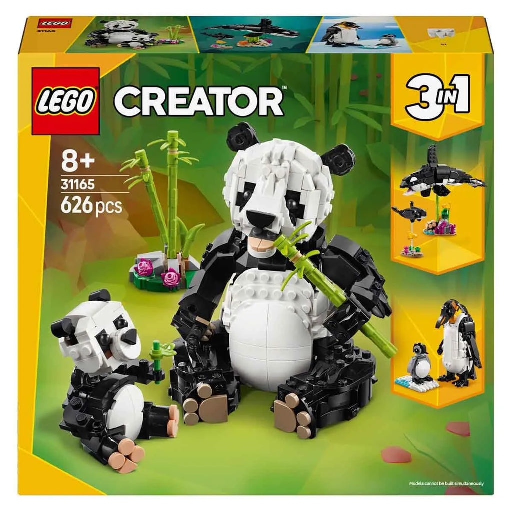 LEGO Creator 31165 Wild Animals: Panda Family 3-in-1 Building Set for Kids - Naivri