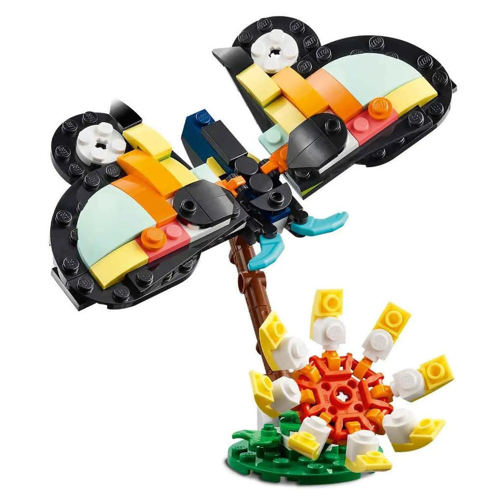 LEGO Creator 31173 Tropical Toucan 3-in-1 Animal Playset – Creative Building Kit for Kids 7+ - Naivri