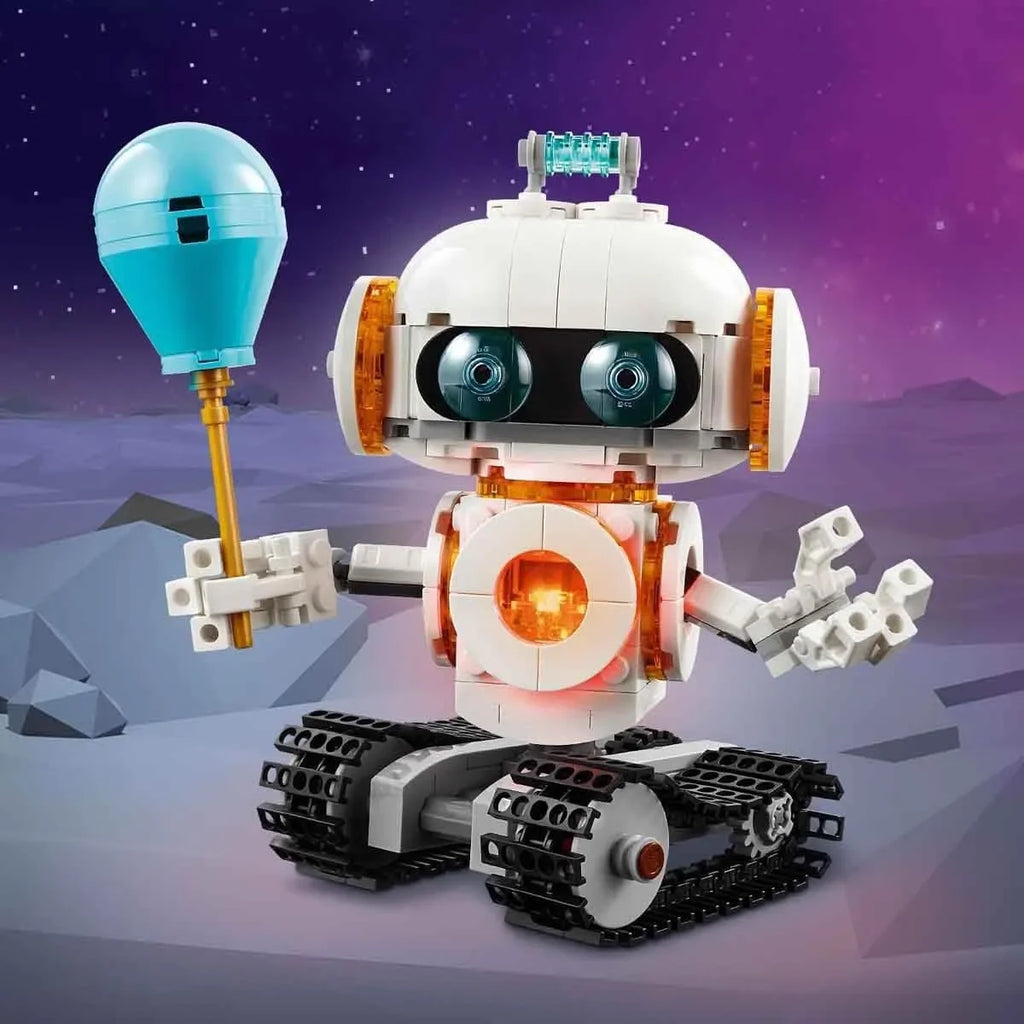 LEGO Creator 3in1 Space Robot Toy Science Playset 31164 – Build Robot, Rocket & Dog | STEM-Inspired Building Kit for Kids 8+ | Battery-Powered Light Brick | Gift for Boys & Girls - Naivri