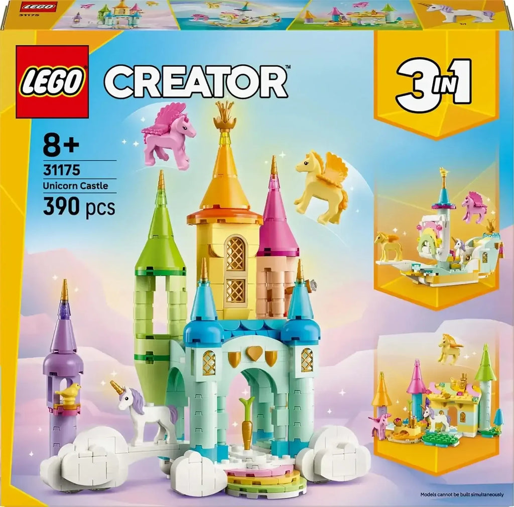 LEGO Creator Unicorn Fantasy 3-in-1 Castle Playset – Magical Building Kit for Kids 8+ - Naivri