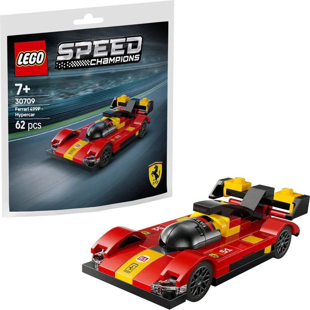 LEGO Ferrari 499P Hypercar 30709 Polybag – 62-Piece Racing Toy for Kids 7+ - Naivri