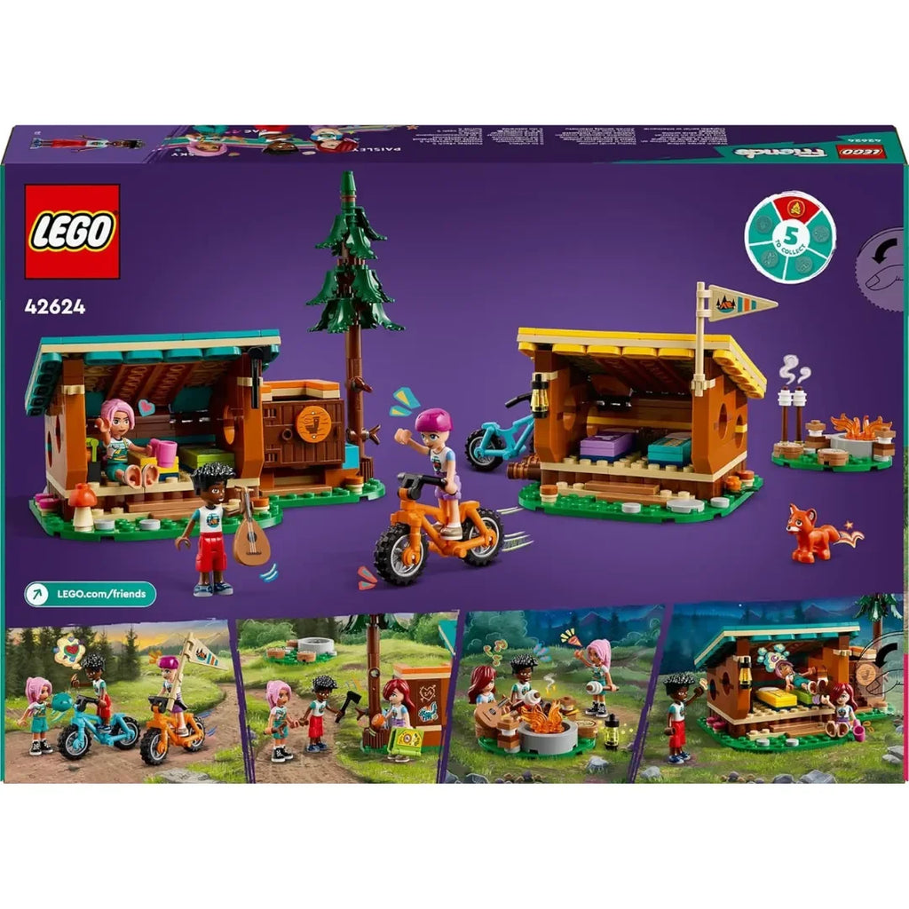 LEGO Friends 42624 Adventure Camp Cozy Cabins Set – Fun Camping Toy for Kids - Naivri