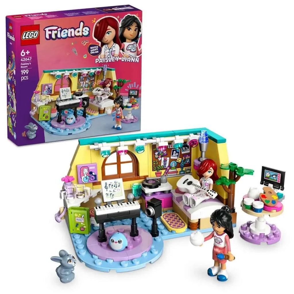 LEGO Friends 42647 Paisley's Room – Creative Bedroom Playset for Kids 6+, with Minidolls, Bunny Pet, Art & Music Accessories, Hidden Diary, Gift for Girls & Boys Who Love Imaginative Storytelling - Naivri